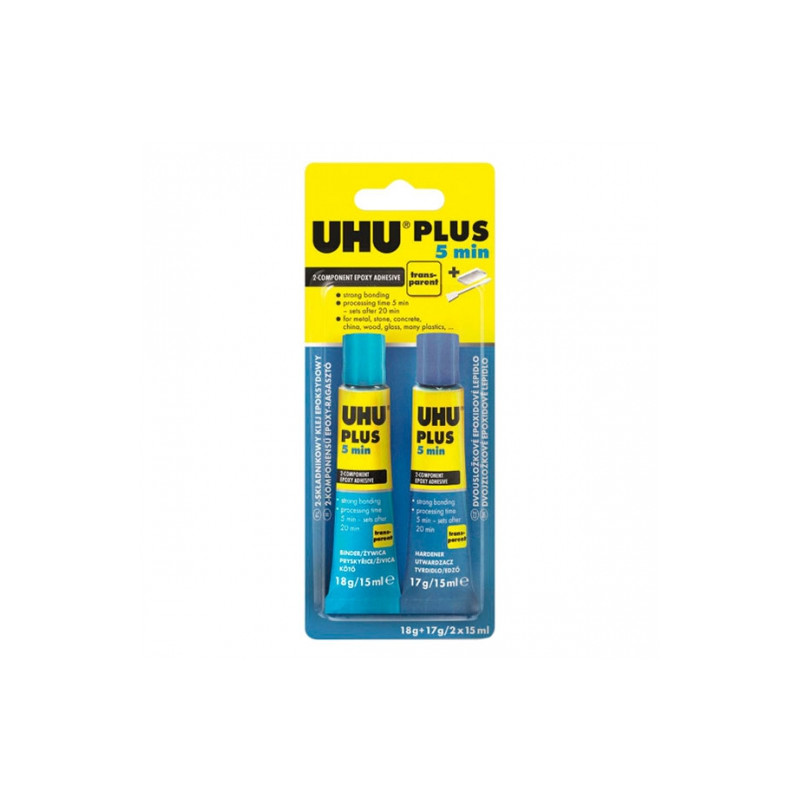 UHU plus 5min adhesive - epoxy adhesive - szal art - sklep plastyczny