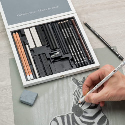 Cretacolor black & white box zestaw do szkicowania drew. kaseta - skle