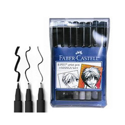 Faber-Castell set of 8 pitt artist pen manga - szal art - sklep plasty