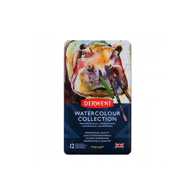 Derwent watercolour collections zestaw akwarelowy 12 elementów - sklep