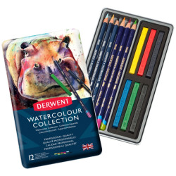 Derwent watercolour collections zestaw akwarelowy 12 elementów - sklep